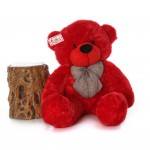 4 Feet Red Big Teddy Bear with a Bow